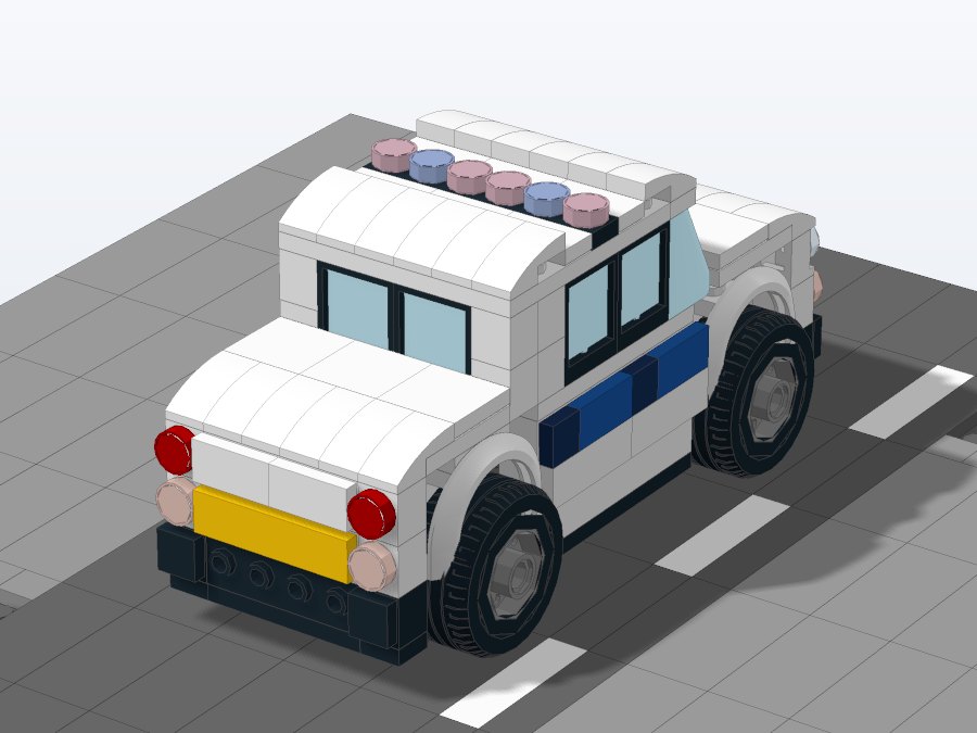 Police Patrol Car from the front left