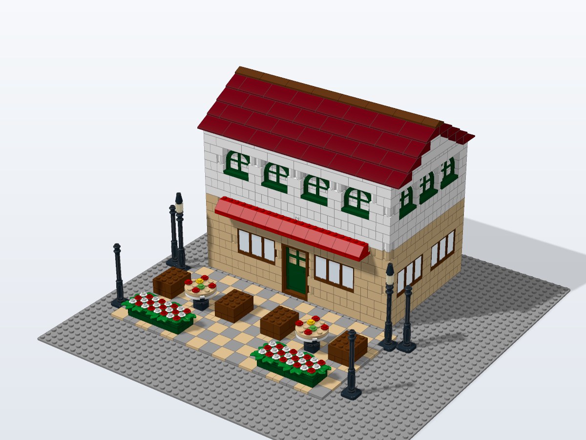 Red Awning Pizzeria brick model