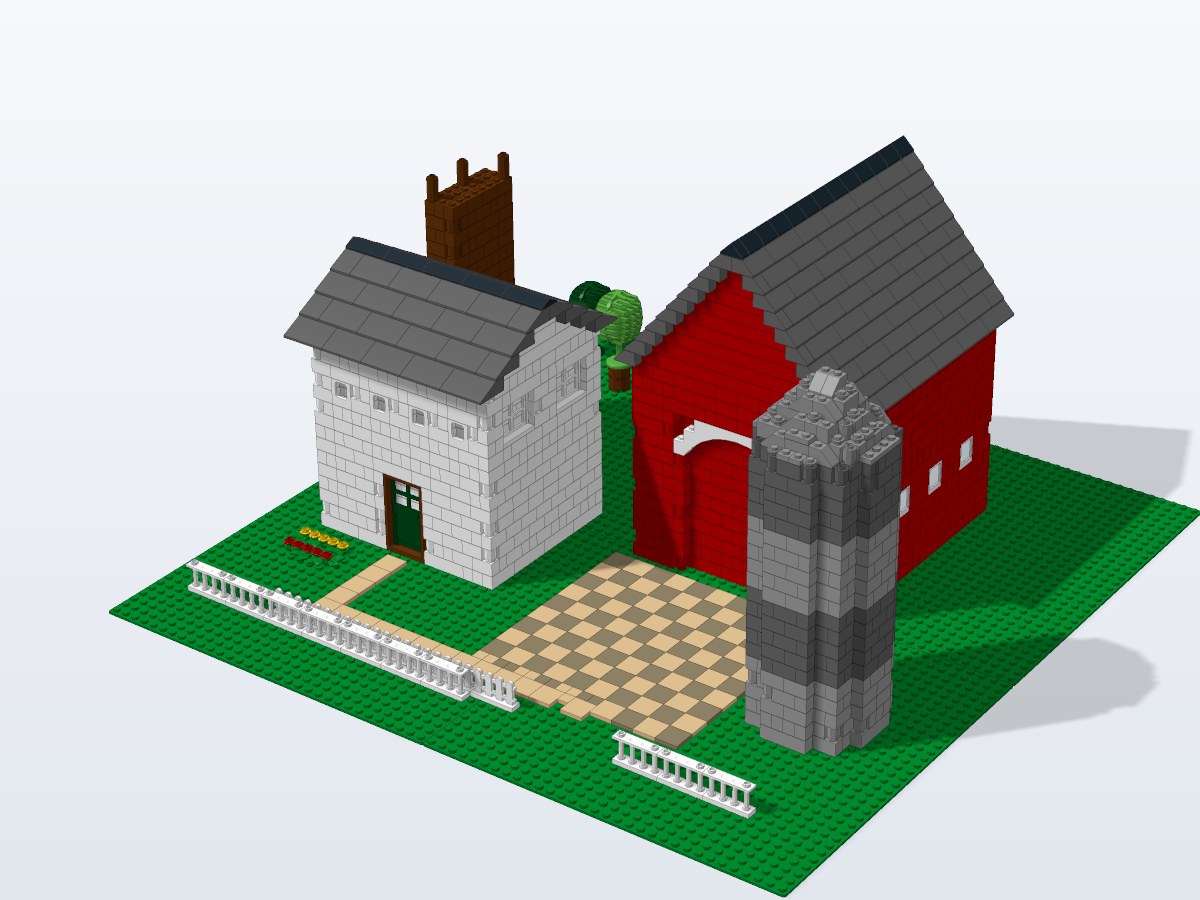 Red Barn Farmstead brick model