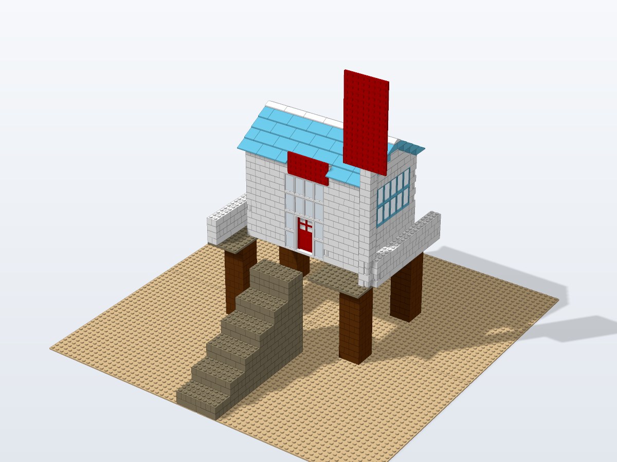 Red Flag Beach Lookout brick model
