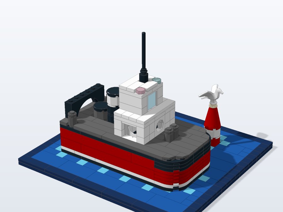 Red Harbour Tugboat from the front right