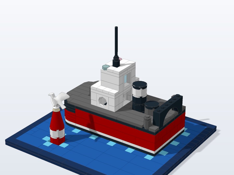 Red Harbour Tugboat from the back left