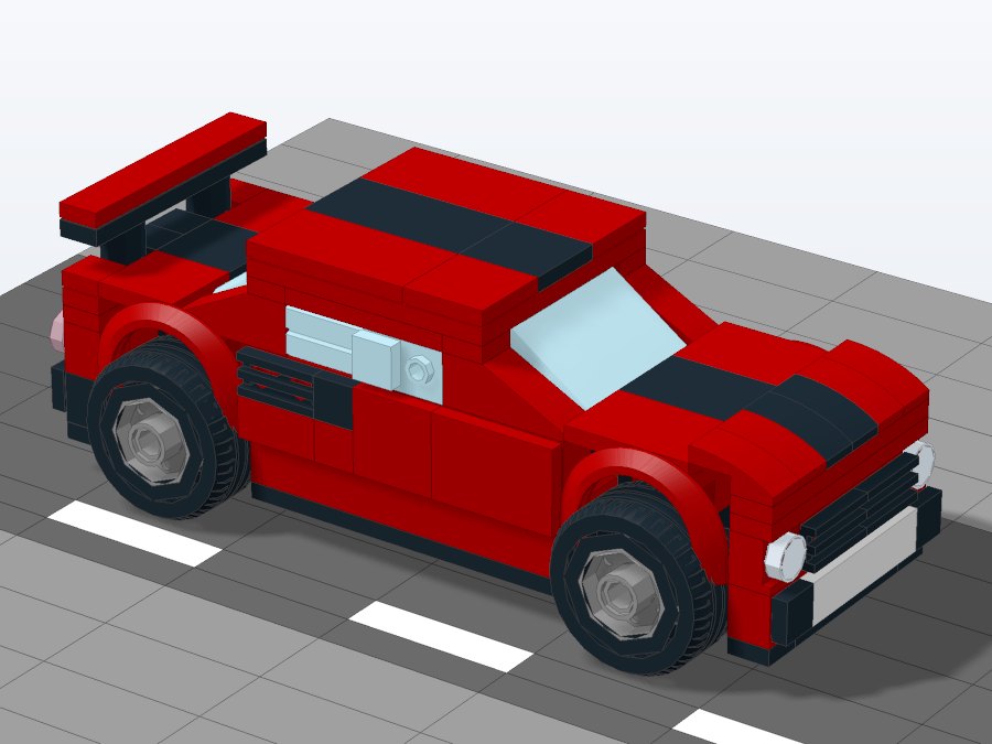 Red Sports Coupe from the front right