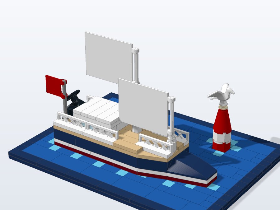 Sailing Boat from the front right