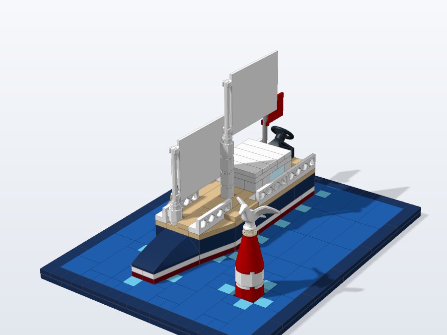 Sailing Boat from the back right