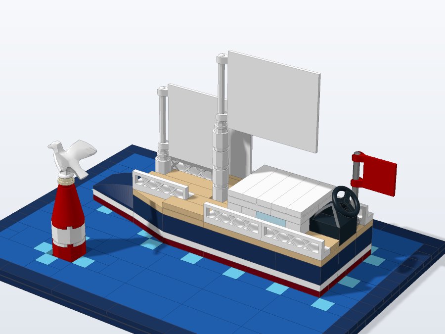 Sailing Boat from the back left
