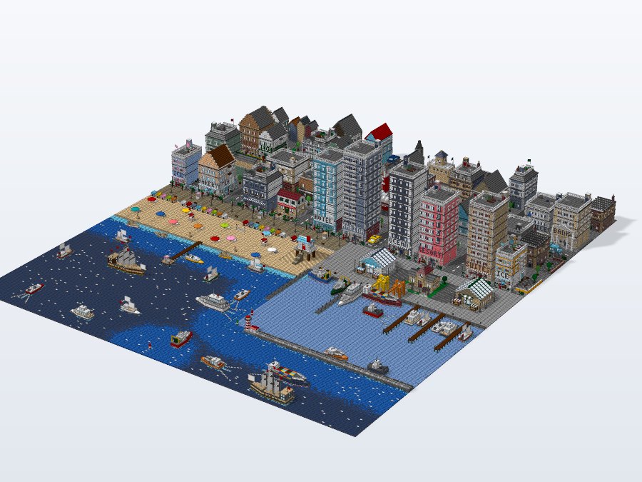 Seaside City from the front right