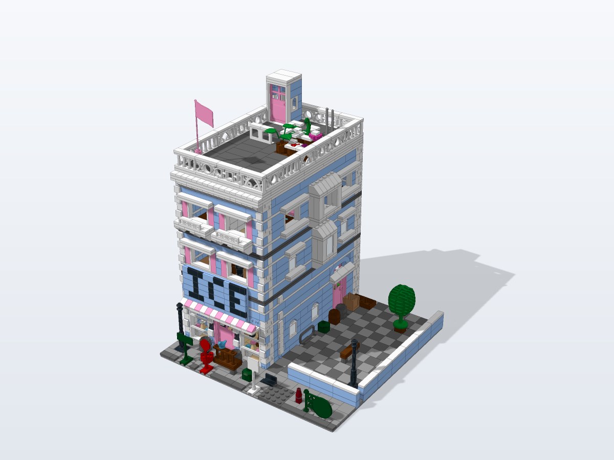 Seaside Scoops Townhouse brick model