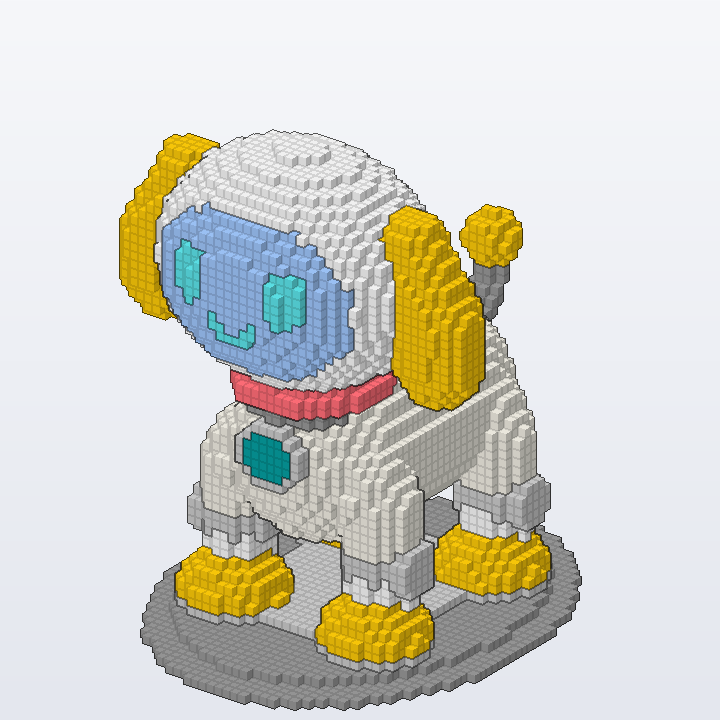 Smiling Robot Dog brick model