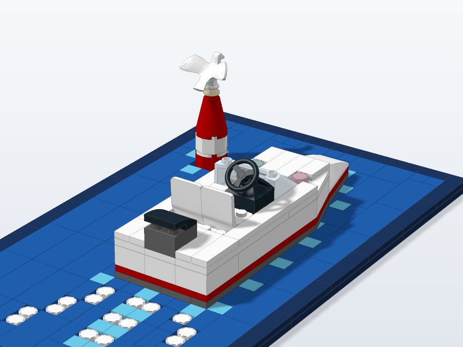 Speedboat from the front left