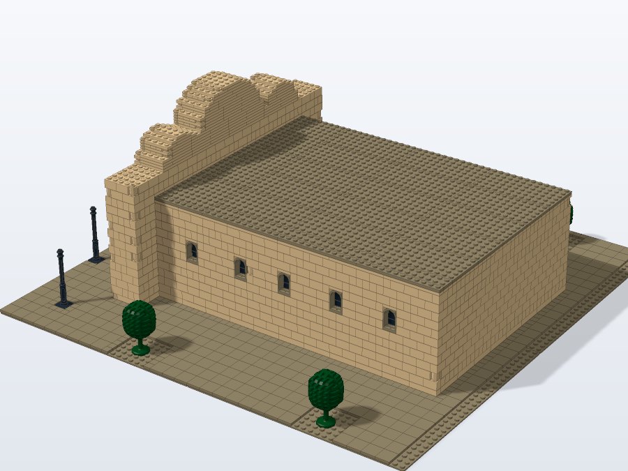The Alamo Mission from the back right