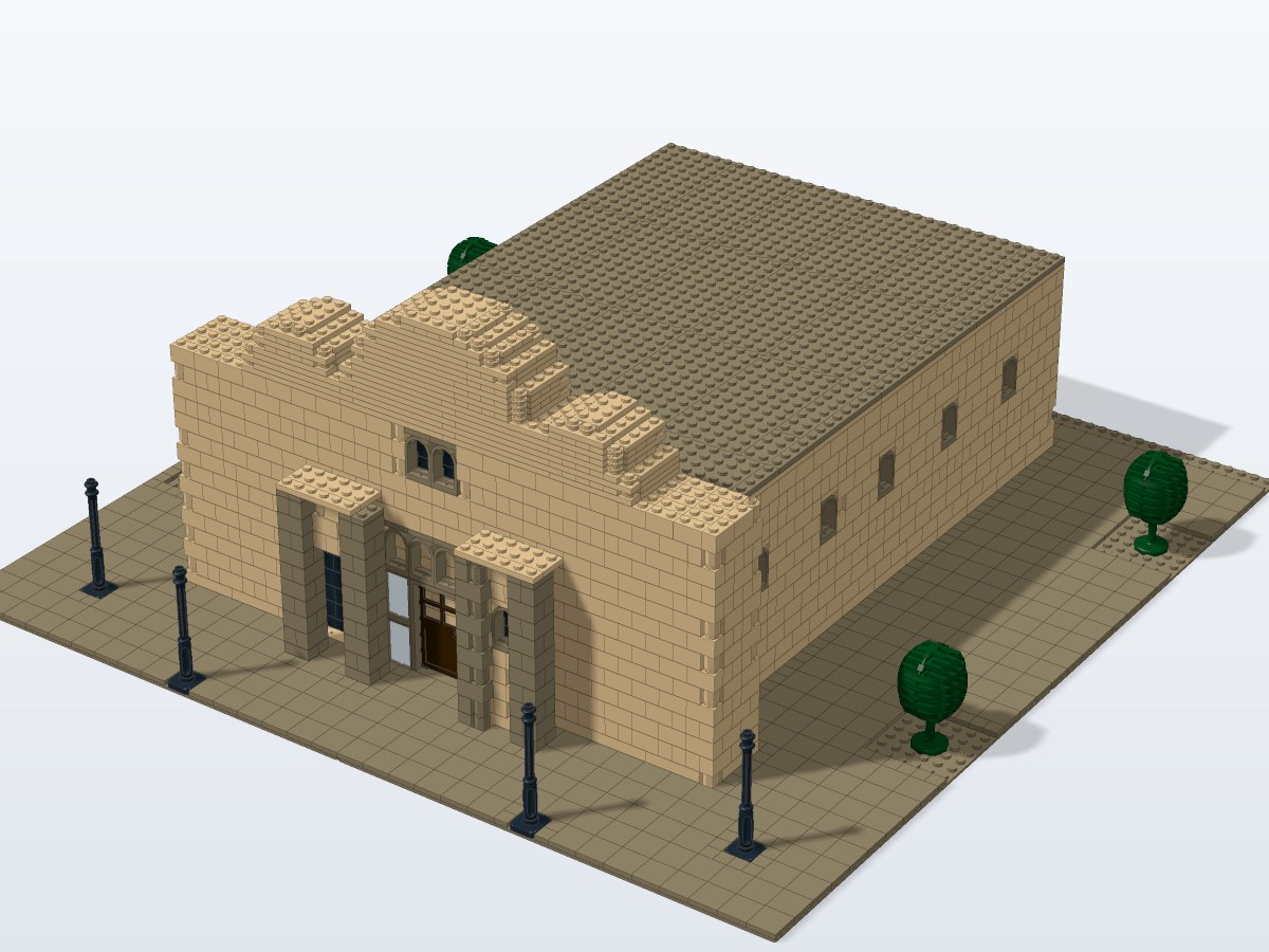 The Alamo Mission brick model