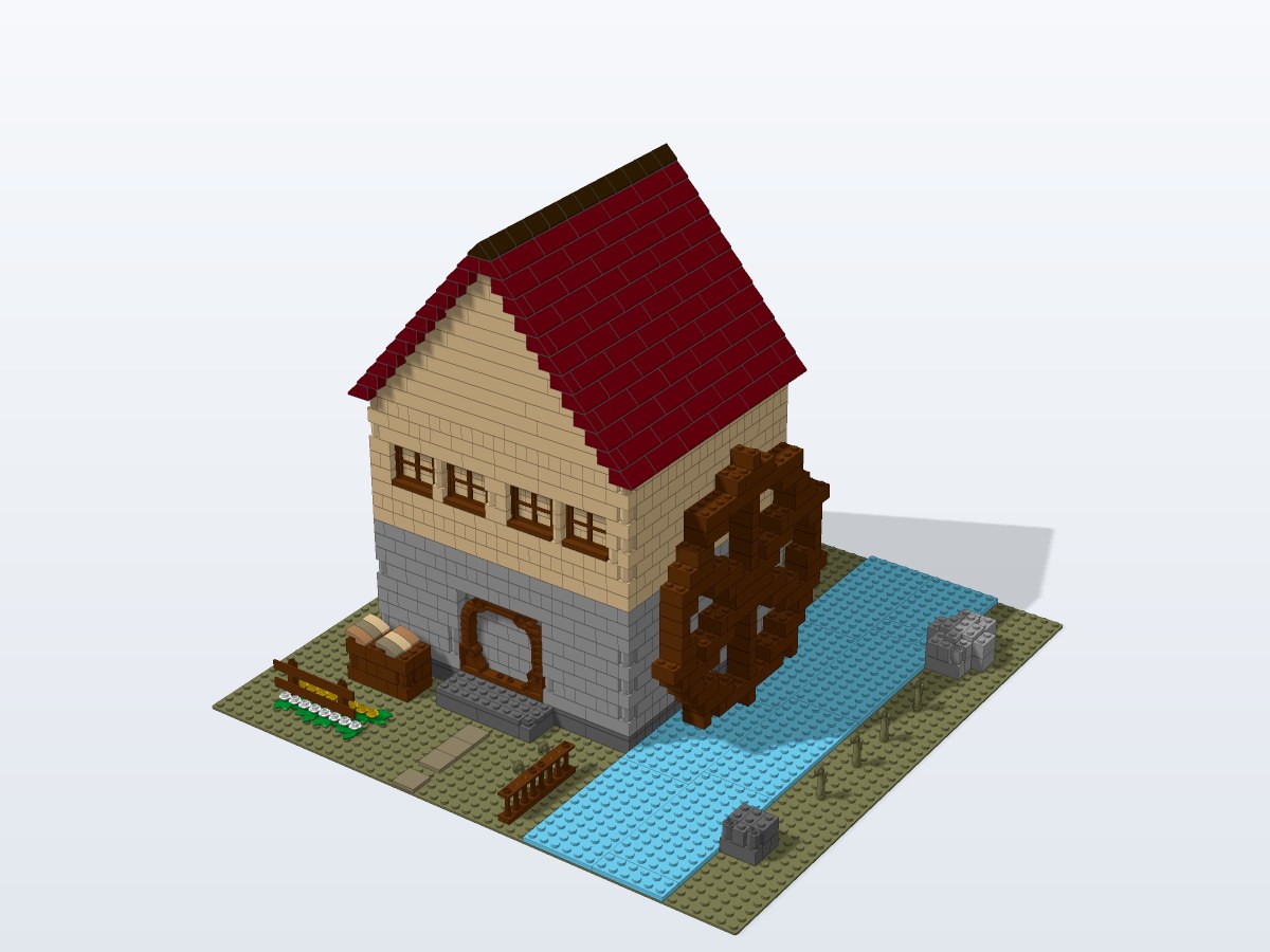 Timberbrook Watermill brick model