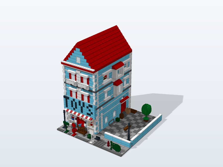 Toy Shop Townhouse from the front right