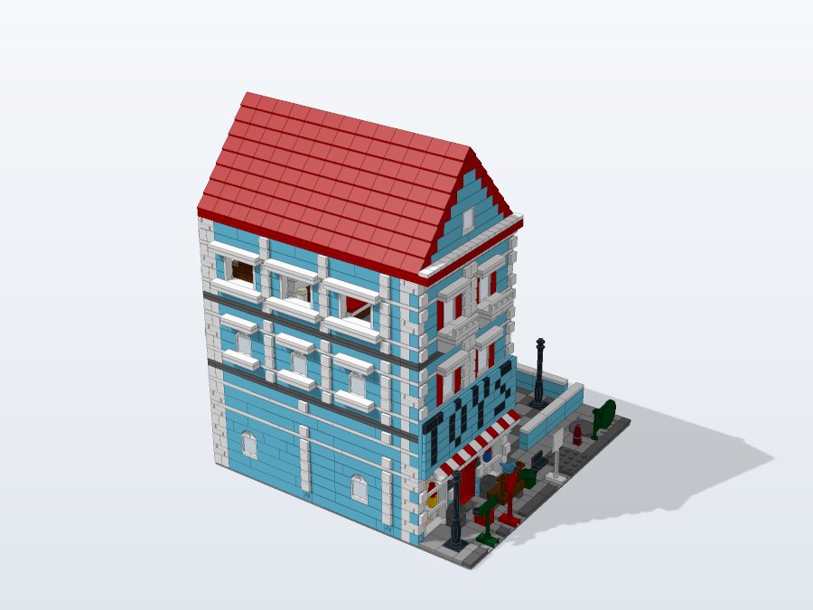 Toy Shop Townhouse from the front left