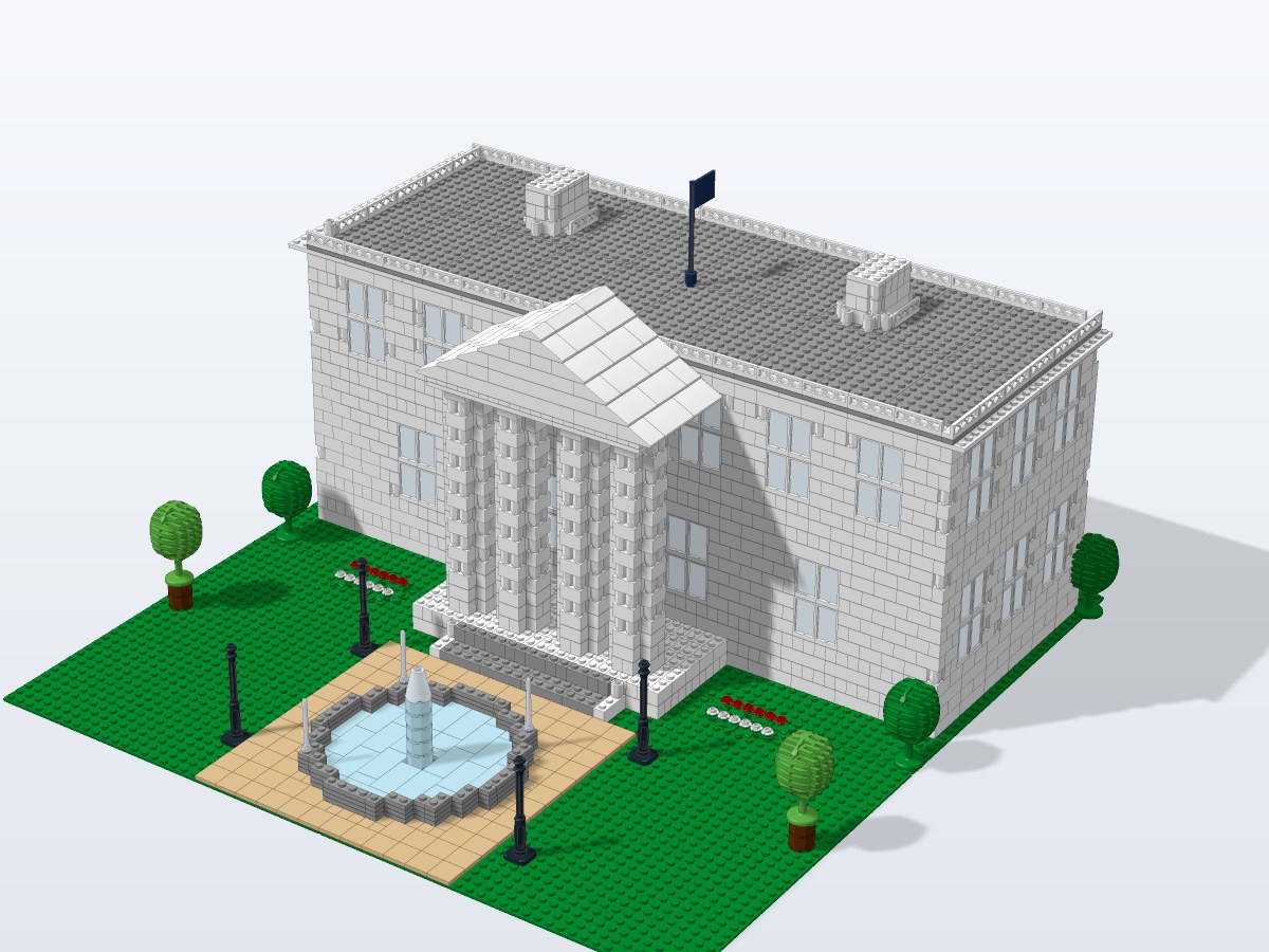 White House and North Lawn brick model