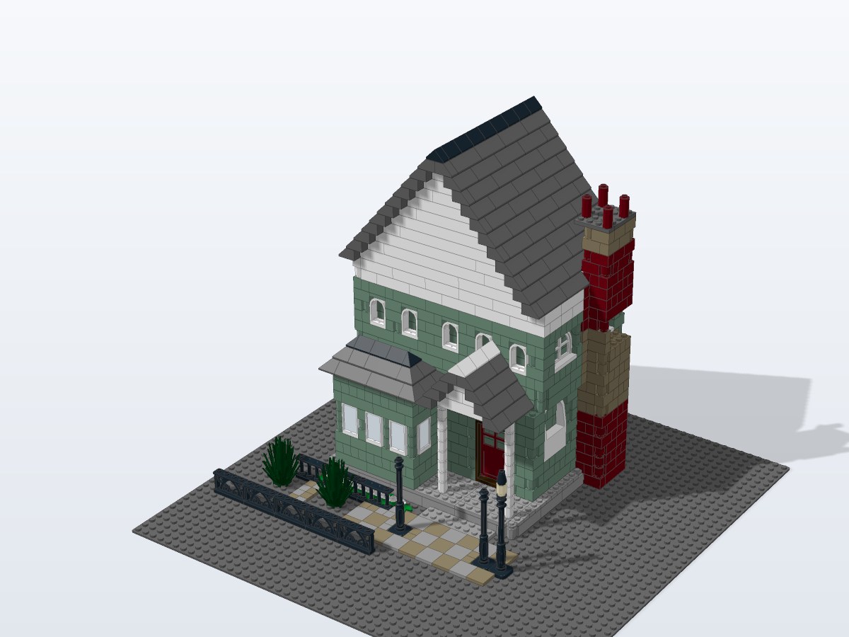 Willow Street Victorian Townhouse brick model